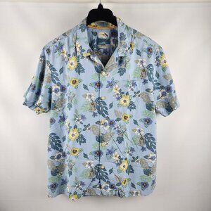 Tommy Bahama Shirt Mens XL Multi Floral Island Mixer 90% Silk Camp Polo